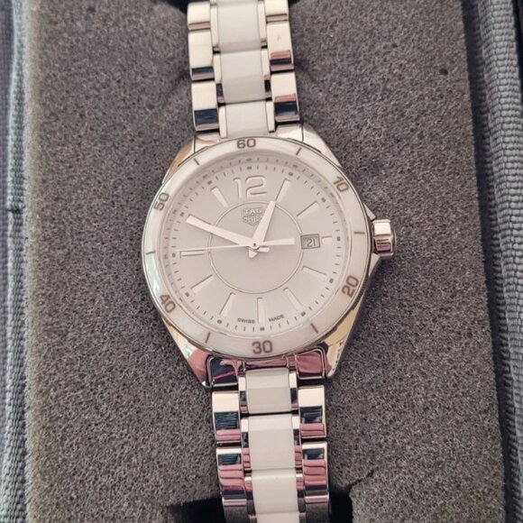 Tag Heuer WBJ141AC.BA0974 Midsize Womens Formula 1 Series Watch White Ceramic - Picture 13 of 16